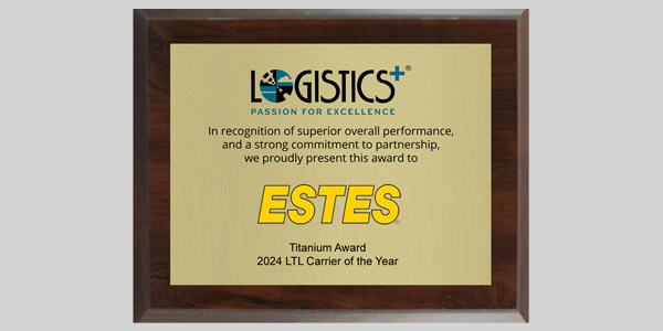 Estes Named A 2024 LTL Carrier Of The Year By Logistics Plus, Inc.